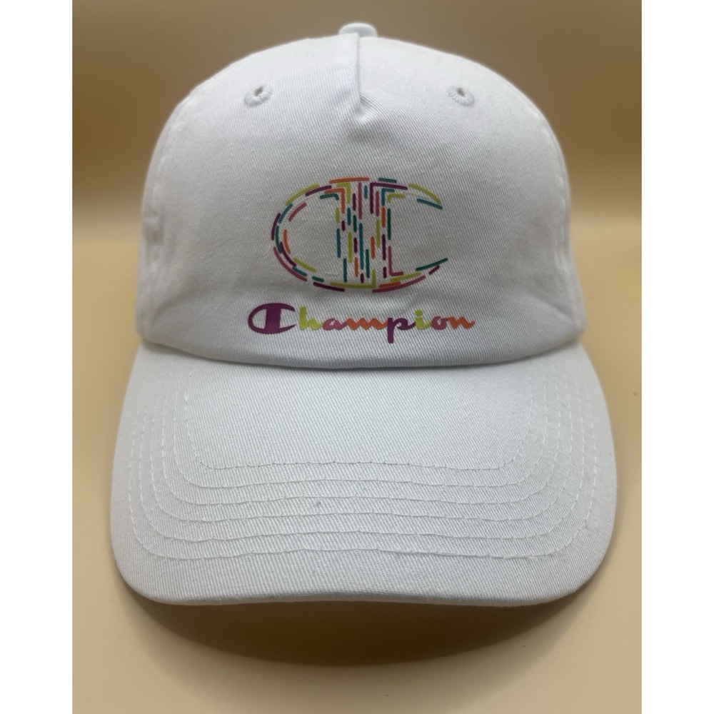Champion Cubic Twill Hat/Cap Mens Adjustable Strapback‎ Multi Color Script Logo